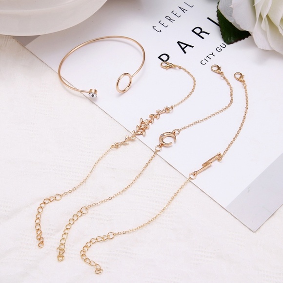 **AIRLIA* 4-Pc Gold Crescent Fashion Bracelet Set - Picture 5 of 7